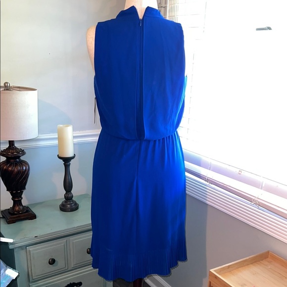 Jessica Howard NWT Blue Halter Mini Wrap Dress for Cocktail Nights Size 10 - Picture 6 of 10